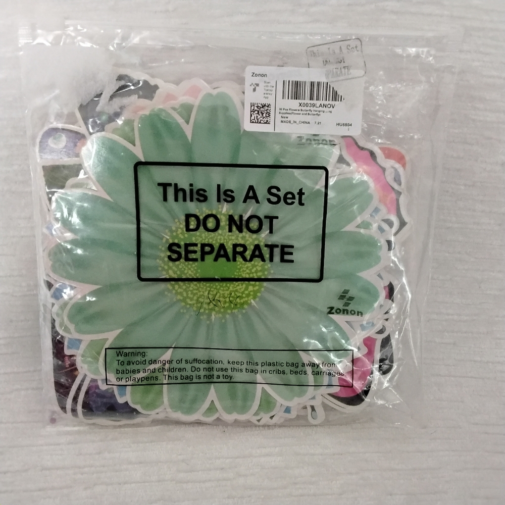 Zonon 30 Piece PARTY HANGING DECORATIONS Spring Summer Themed NEW - Picture 3 of 7